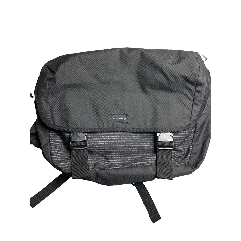 Quicksilver Classic Messenger Bag Black Computer Bag Surfer Backpack